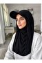 Black Hat with Terry Cloth and Adjustable Straps, Sporty Sea - Pool Cap, Suitable for Daily Use. - 5
