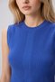 Women's Ribbed Knit Sleeveless Knitwear Athlete Blouse Cobalt Blue - 2