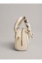 Women's Cream Scarf Mini Bag – Stylish Faux Leather Crossbody Hand & Shoulder Daily Trend Bag - 4