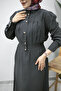 Beli Gathered Gilet Dress Tsd260214 Smoked - 4