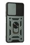 Ilkeshop New Poco F3 Case with Pars Lens Ring Silicone (175818) - Green - 3