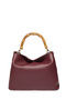 Claret Red Bag with Wooden Handle and Buckle 0065 - 6