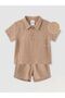 Lcw Baby Boy Polo Collar T-Shirt and Shorts Set