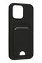 Ilkeshop New iPhone 14 Pro Case Kelvin Silicone with Business Card Holder (92437) - Black - 3