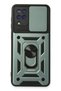 Ilkeshop New Galaxy A22 Case Pars Silicone with Lens Ring (114853) - Green