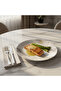 Pearl White Opalware Dinner Plate with Contemporary Grey Design – 27 cm - 2