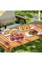 4 Colors Big Rectangular Dinner Plates Unbreakable Wheat Straw Plates, Reusable Durable Lightweight Salad Plate - 4