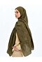 Alia Shawl - Vo Motif Pattern - Khaki - 2