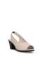 Elit Msl1926-01 Women's Genuine Leather Heeled Sandals Beige - 3