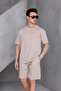 Erkek Basic Oversize T-shirt,Şort ,Çorap Üçlü Takımı - 5