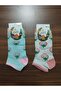 3-4 Years Old Girls Strawberry Patterned Combed Cotton Seasonal Booties Socks 12 Pack - 2