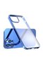 iPhone 12 Compatible Case with Colorful Edges, Stylish Design, Hard Sun Protection Cover T22408 - Rose Gold - 6