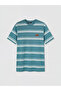 Esvab • Modern & Distinctive Zero Roba Collar Striped Embroidered Men's T-Shirt - 6