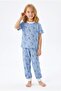 Girls' Pajama Set 100% Cotton Flamingo Patterned Summer Short Sleeve - 2