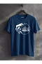 Weekend Hooker Fish Printed 100% Cotton Navy Blue Outdoor T-Shirt - 2