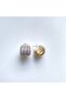 Double Color 3 Row Stone Half Hoop Earrings - 2