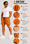 Men's Orange Surf Patterned Sea and Beach Shorts - 5