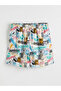 Lcw Swimwear White Short Length Patterned Men's Swim Shorts - 5