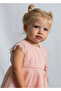 Pleated Tulle Dress for Ages 1-4 - Pink - 3