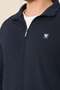 Men's Cotton Zippered Tracksuit Set Navy Blue 9530-L - 7
