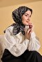 وشاح حريري من التويل بنقشة الكاكي - 5