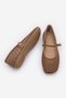 Women's Blunt Toe Strappy Mary Jane Mesh Hand Knitted Daily Ballerinas Celsa Tan Straw - 8