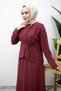 Sewn Detailed Buttoned Skirt Suit Tsd260201 Fuchsia - 3