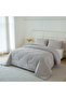 طقم مفروشات سرير مكون من 3 قطع بلون واحد، غطاء لحاف من النايلون والسباندكس صديق للبشرة مع غطاءين للوسائد، مفروشات سرير صيفية قابلة للتنفس وقابلة للغسل في الغسالة للسرير الفردي/المزدوج - 3
