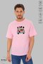 Unisex Crew Neck Minnie Mickey Mouse Love Printed Cotton Oversize Short Sleeve T-Shirt - 3