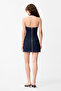 Mini Denim Elbise - 6