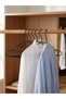 6 Pcs Luxury Thermoplastic Coating Black Metal Clothing Hanger Set Non-Slip Clothes Shirt Coat Hanger Rack - 4