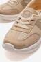 Women's Linen Sports Shoes Beige Beige Suede - 3