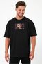 Unisex Oversize Embroidered Demon Slayer Daki Anime Design 100% Cotton T-Shirt