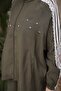 Khaki Lace Detailed Tunic and Trousers Set - 4