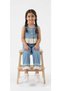 Girl's 100% Cotton Denim Look Double Set with Lace Detail - Jean Elegance - 3