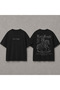 Lord Knight Printed Black Oversize Unisex T-Shirt 100% Cotton - 3