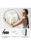 36 Inch Round Wall Mirror, Black Aluminum Alloy Frame (20mm), Non-Recessed Circle Mirror for Bathroom, Bedroom, Living Room, Wall Mounted - 5
