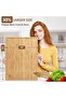61cm Large Bamboo Cutting Board - Kitchen Stovetop Cover with Deep Juice Groove & Handle - 6
