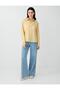 Yellow Cotton Blend Striped Shirt with Shiny Stone Detail - 2