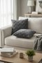 Puffy Cotton Cushion Cover Set of 2 43X43 cm Decorative Cushion with Zipper - 2