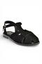 Y250333302 Black Suede Women's Sandals - 3