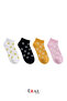 4 Pairs of Women's Floral Patterned Booties Socks - 2