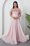 Strapless Collar Ruffle Chiffon Dress Drp562 - 6