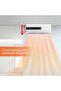 GWH28515 PTC Ceramic Wall Heater Auto Oscillating, Adjustable Thermostat 1000-2000W & Overheat Protection 8 Hours Timer Lightweight Heater with Cooling White - 6