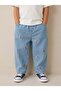 Unisex Kids' Cotton Balloon Embroidered Oversize Jeans - 2