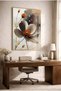 Pastel Tones Floral Glass Painting - Gold Metal Framed Painting for Home, Business, and School - 3