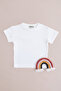 Bow Embroidered Slim Fit Girls' T-Shirt - 3