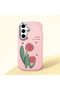 Pink Silicone Case with Shock-Absorbing Camera Protection Compatible with Samsung Galaxy S24 Fe