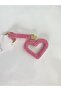 Keyring and Bag Accessory Pink Full Stone Heart-Shaped with Hollow Design Shiny Luxury Accessory - 4