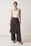 Bitter-Brown Detachable Piece Detailed Comfortable Cut Modern Trousers